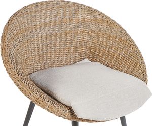 Beliani Zestaw mebli balkonowych rattanowy beżowy ORTIGIA 8