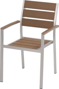 Beliani Zestaw do ogrodu 6 krzeseł brązowy VERNIO 2