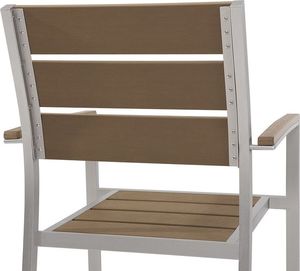 Beliani Zestaw do ogrodu 6 krzeseł brązowy VERNIO 3