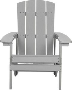 Beliani Krzesło ogrodowe jasnoszare Adirondack 4