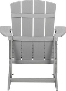 Beliani Krzesło ogrodowe jasnoszare Adirondack 6