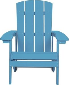 Beliani Krzesło ogrodowe turkusowe Adirondack 2