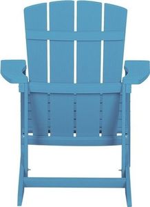 Beliani Krzesło ogrodowe turkusowe Adirondack 4