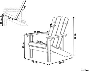 Beliani Krzesło ogrodowe turkusowe Adirondack 9