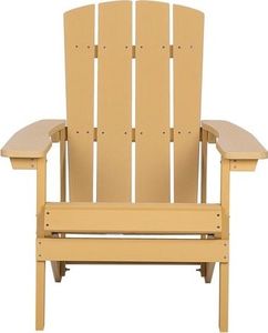 Beliani Krzesło ogrodowe żółte Adirondack 2