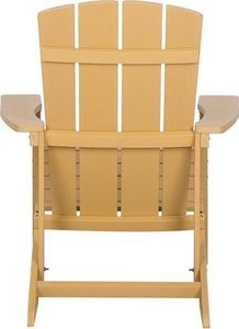 Beliani Krzesło ogrodowe żółte Adirondack 4