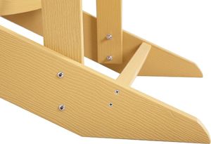 Beliani Krzesło ogrodowe żółte Adirondack 7