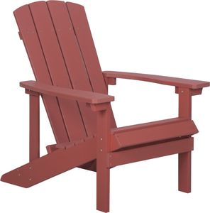 Beliani Krzesło ogrodowe czerwone ADIRONDACK (131791) 1