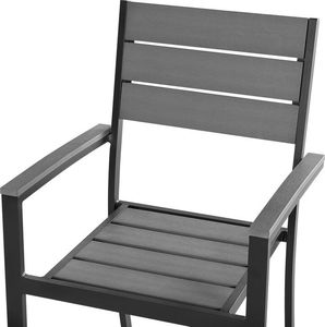 Beliani Zestaw 4 krzeseł ogrodowych szary PRATO 5