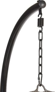 Beliani Fotel wiszący ze stojakiem rattanowy szary PINETO 6