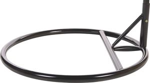 Beliani Fotel wiszący ze stojakiem rattanowy szary PINETO 7