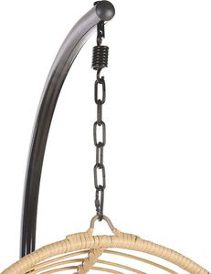 Beliani Fotel wiszący ze stojakiem rattanowy beżowy CASOLI 6