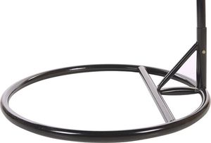 Beliani Fotel wiszący ze stojakiem rattanowy szary CASOLI (188797) 7