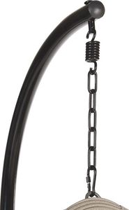 Beliani Fotel wiszący ze stojakiem rattanowy szary TOLLO (188820) 6