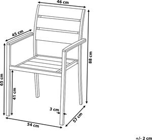 Beliani Zestaw do ogrodu 6 krzeseł biały VERNIO 4