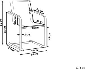 Beliani Zestaw 6 krzeseł ogrodowych szary COSOLETO (209156) 9