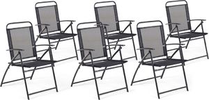 Beliani Zestaw 6 krzeseł ogrodowych czarny LIVO (209877) 1