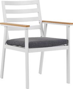 Beliani Zestaw 4 krzeseł ogrodowych biały CAVOLI 3