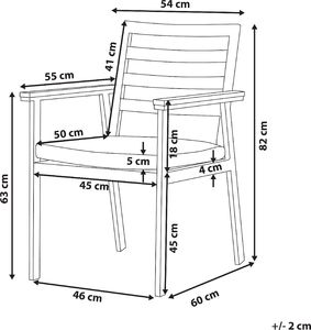 Beliani Zestaw 4 krzeseł ogrodowych biały CAVOLI 8