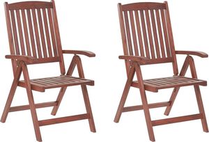 Beliani Zestaw 2 krzeseł ogrodowych drewnianych TOSCANA (226473) 1