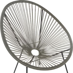 Beliani Krzesło rattanowe szare ACAPULCO II 5