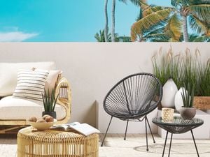 Beliani Krzesło rattanowe czarne ACAPULCO II 2