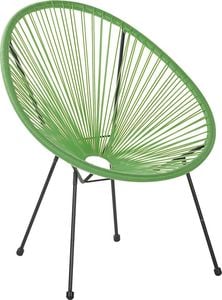 Beliani Krzesło rattanowe zielone ACAPULCO II 1