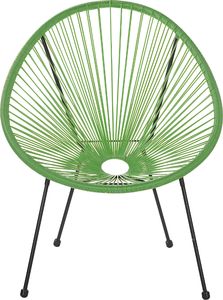 Beliani Krzesło rattanowe zielone ACAPULCO II 3