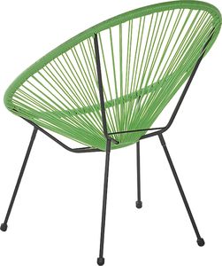 Beliani Krzesło rattanowe zielone ACAPULCO II 4