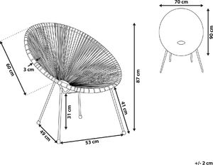Beliani Krzesło rattanowe zielone ACAPULCO II 7