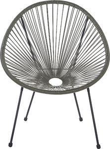 Beliani Zestaw 2 krzeseł rattanowy szary ACAPULCO II 4