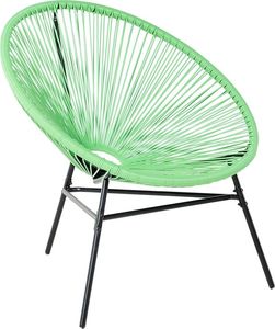 Beliani Krzesło rattanowe zielone ACAPULCO 1