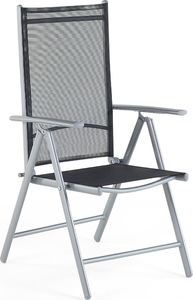 Beliani Zestaw do ogrodu 6 krzeseł czarne aluminiowe regulowane CATANIA 2