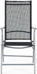 Beliani Zestaw do ogrodu 6 krzeseł czarne aluminiowe regulowane CATANIA 3