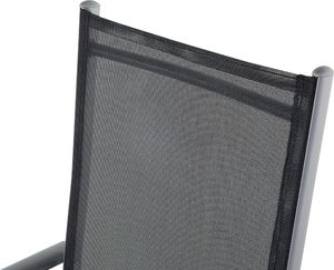 Beliani Zestaw do ogrodu 6 krzeseł czarne aluminiowe regulowane CATANIA 6