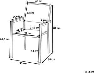 Beliani Zestaw 6 krzeseł ogrodowych beżowy GROSSETO 6