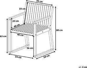 Beliani Krzesło ogrodowe drewniane SASSARI 8