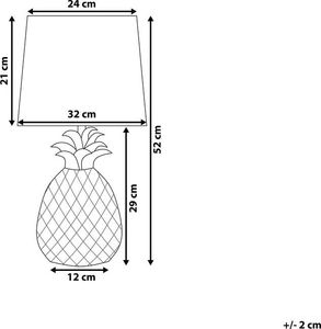 Lampa stołowa Beliani Lampa stołowa ceramiczna złota PINEAPPLE 9