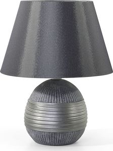 Lampa stołowa Beliani Lampka nocna porcelanowa srebrna SADO 1