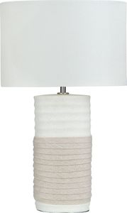 Lampa stołowa Beliani Lampka nocna porcelanowa beżowa NAVIA 1