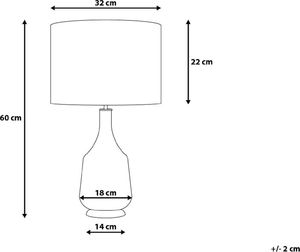 Lampa stołowa Beliani Lampa stołowa ceramiczna czerwona TRIVERSA 8