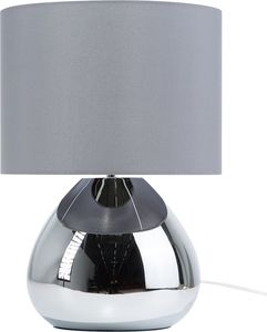 Lampa stołowa Beliani Lampka nocna metalowa szara RONAVA 1