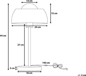 Lampa stołowa Beliani Lampa stołowa metalowa miedziana SENETTE 7