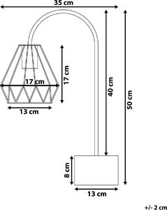 Lampa stołowa Beliani złota (83447) 6
