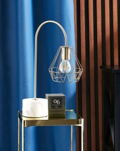 Lampa stołowa Beliani srebrna (83451) 4