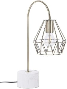 Lampa stołowa Beliani srebrna (83451) 5