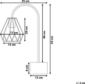 Lampka biurkowa Beliani srebrna (83451) 6