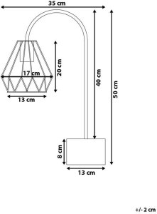 Lampa stołowa Beliani srebrna (83451) 3
