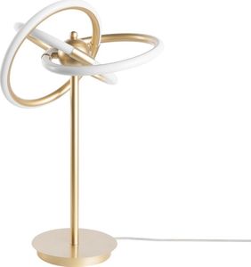 Lampa stołowa Beliani Lampa stołowa LED metalowa złota AKAN 1
