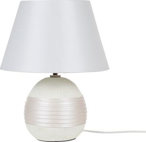 Lampa stołowa Beliani Lampka nocna ceramiczna kremowa SADO 1
